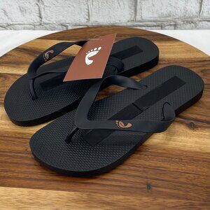 Earthing Grounders Footwear Coachella Flip Flops Womens 8 Black Thong Sandals